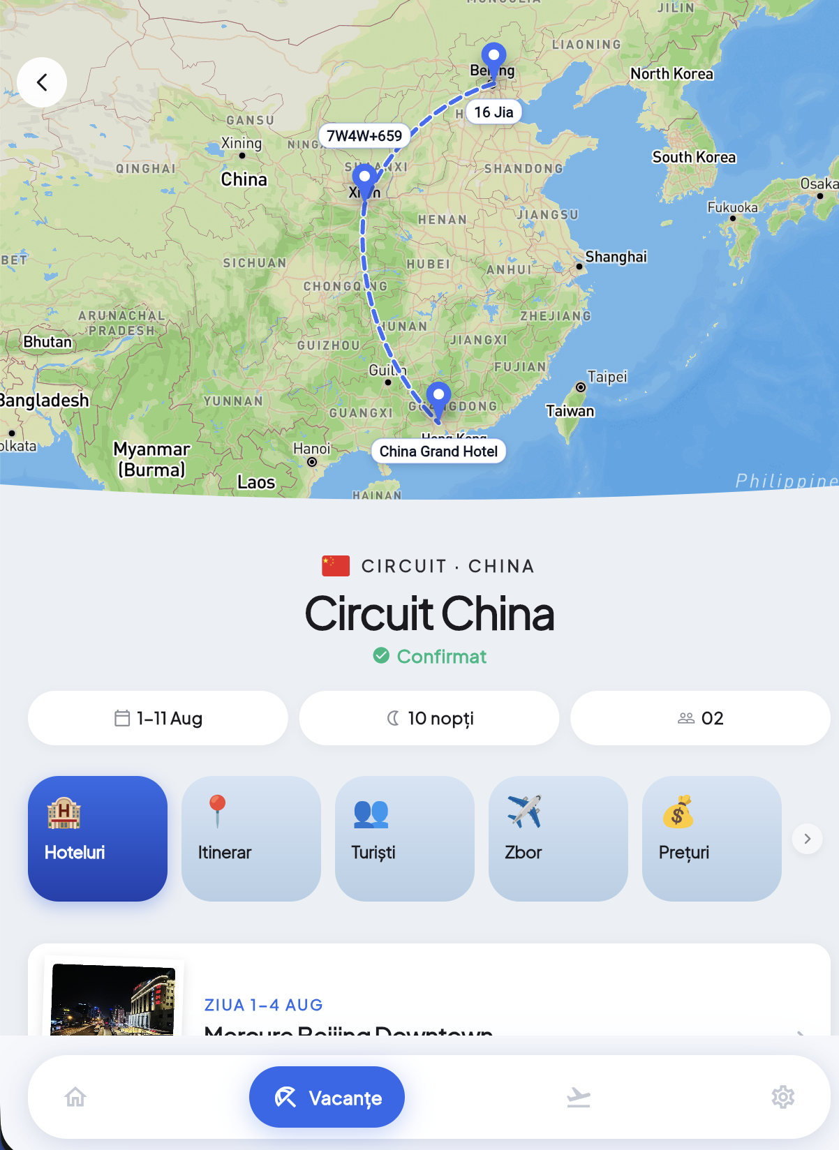 Circuit China in aplicatia Peravo